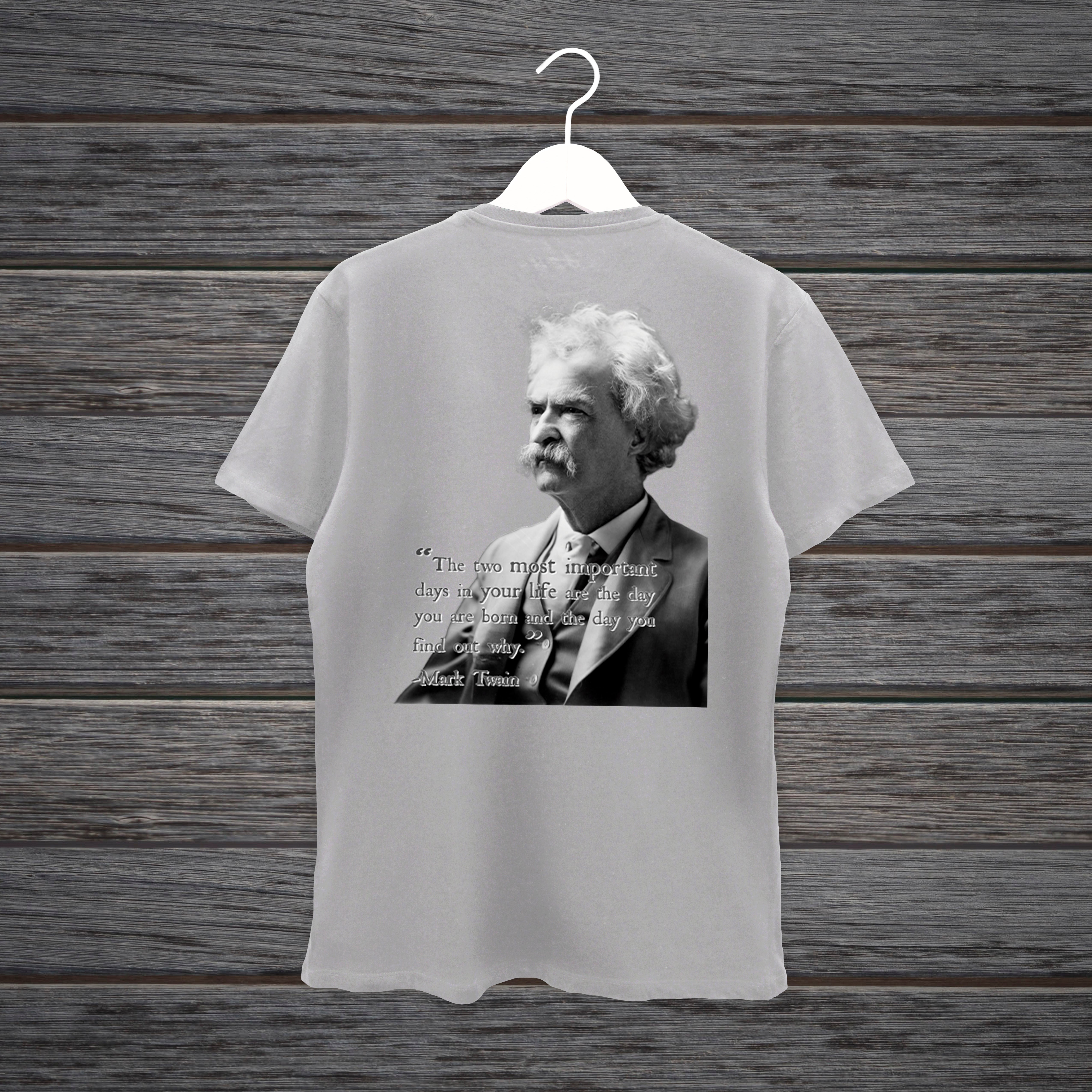 TSHIRT MASTER TWAIN WHITE & GREY